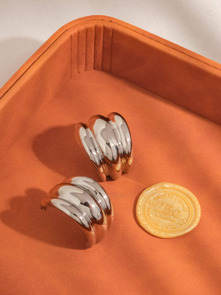 Colton 18K Gold Non-Tarnish Layered Spiral Earring