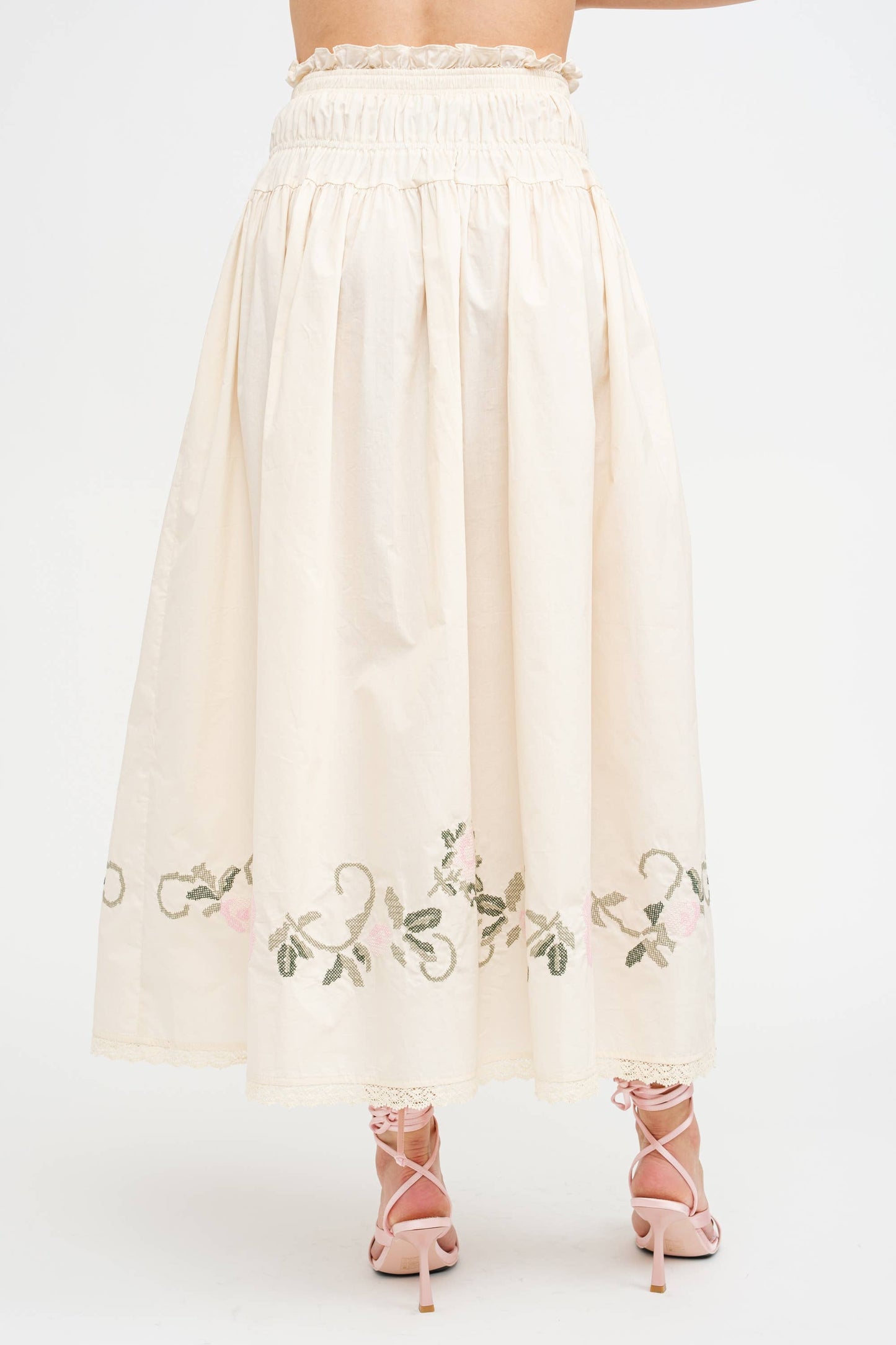 SIVAN CREAM SKIRT
