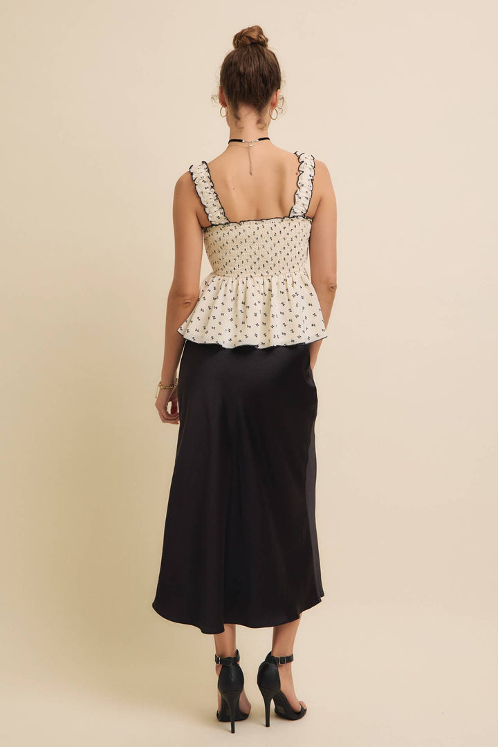 Victoria satin skirt