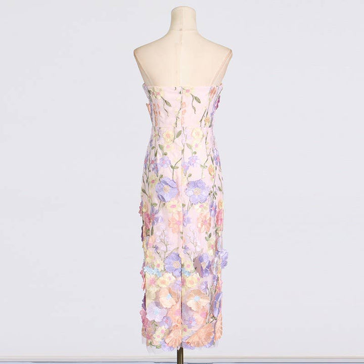 Stella Floral Embroidered Midi Dress