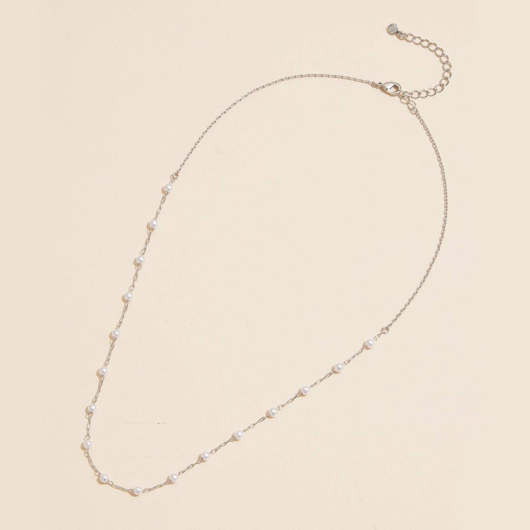 2mm Classic Pearl Link 18K Gold Dipped Necklace