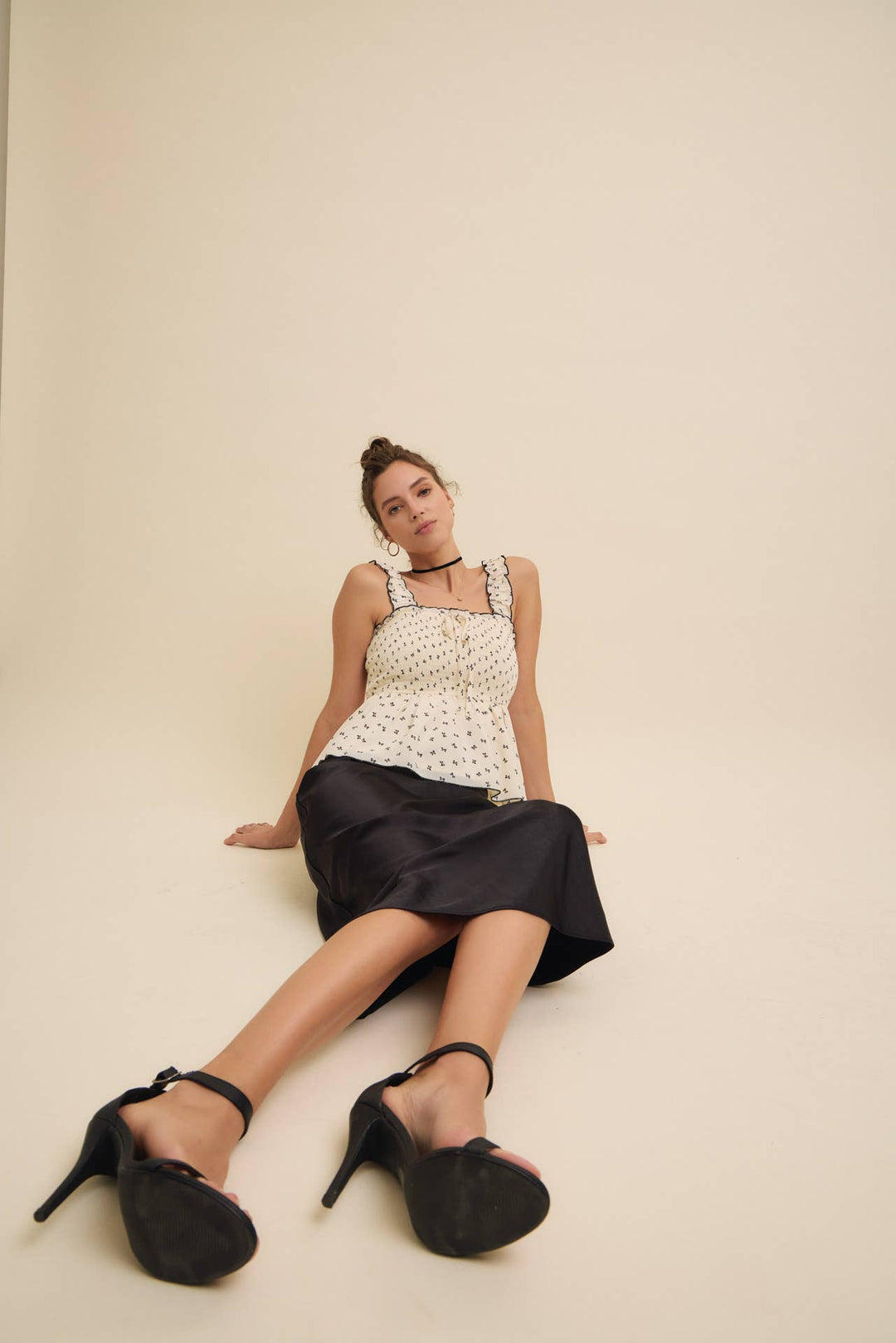 Victoria satin skirt