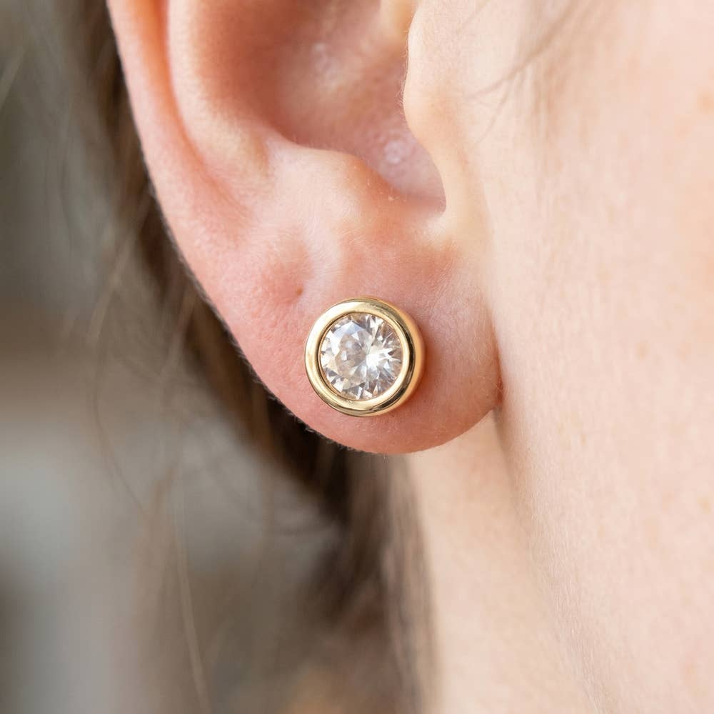 Round Stud Earrings