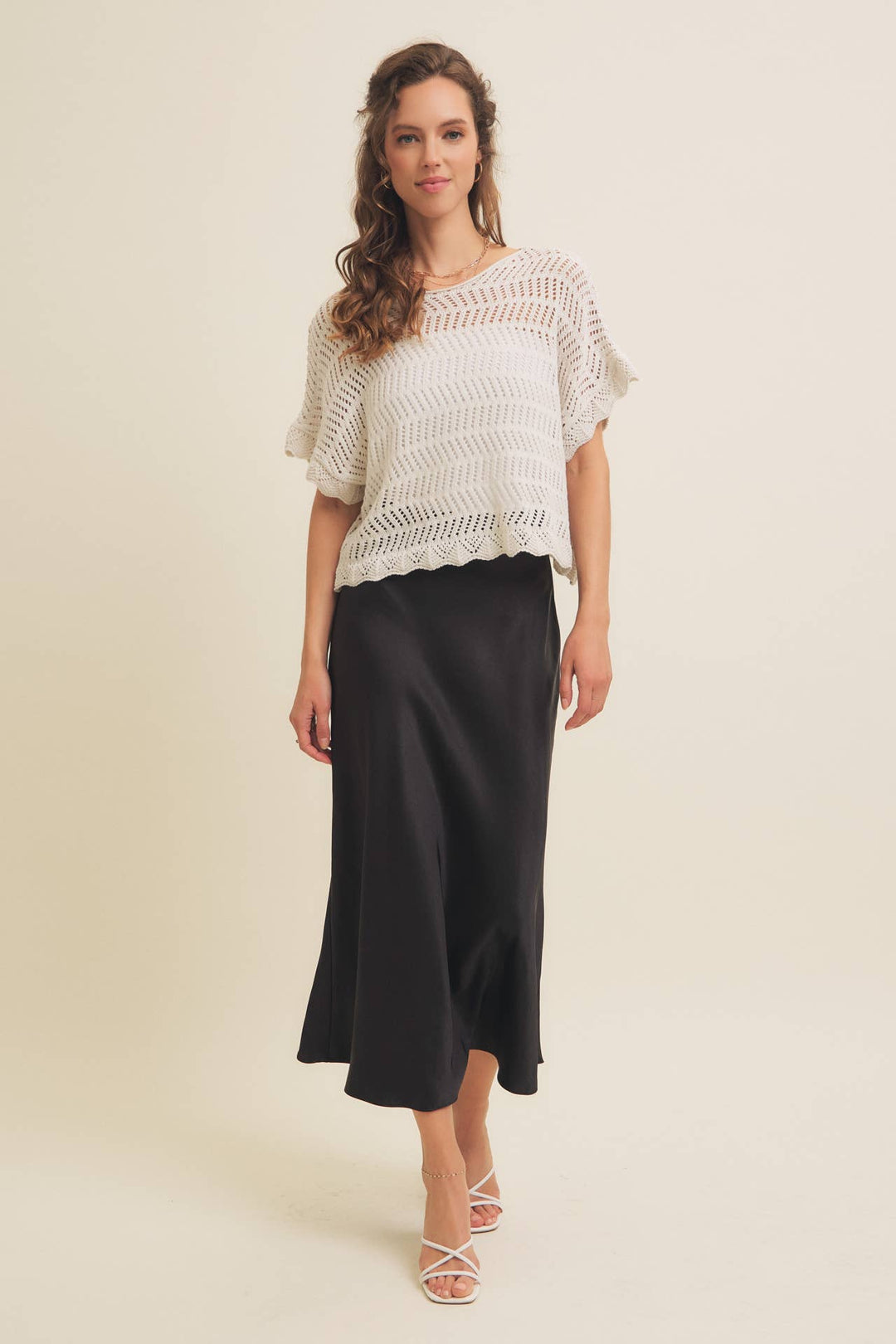 Victoria satin skirt