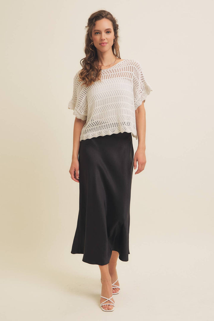 Victoria satin skirt