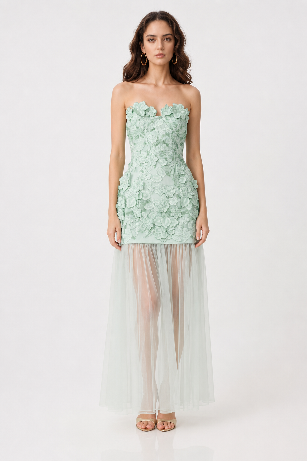 Alice Strapless Mesh Gown
