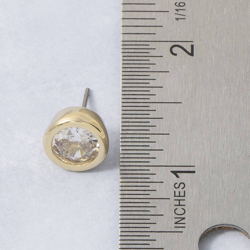 Round Stud Earrings