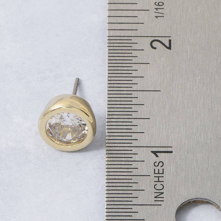 Round Stud Earrings