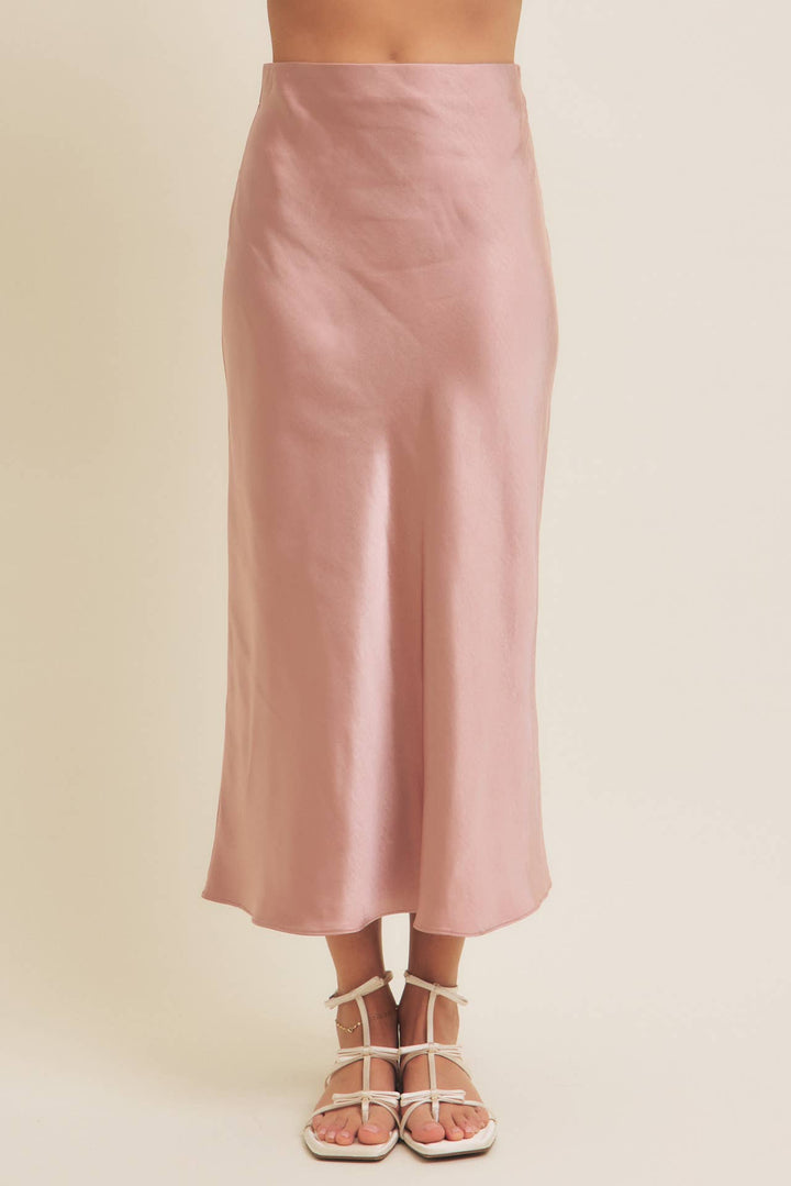 Victoria satin skirt
