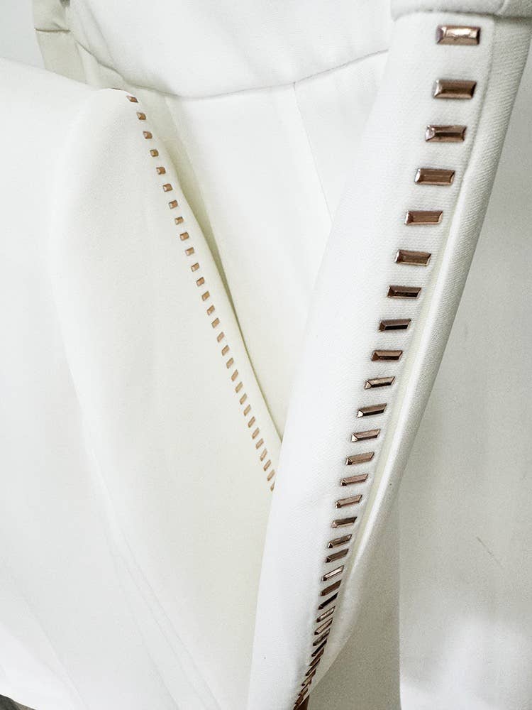 Elisa Diamond-Trim Suit Set