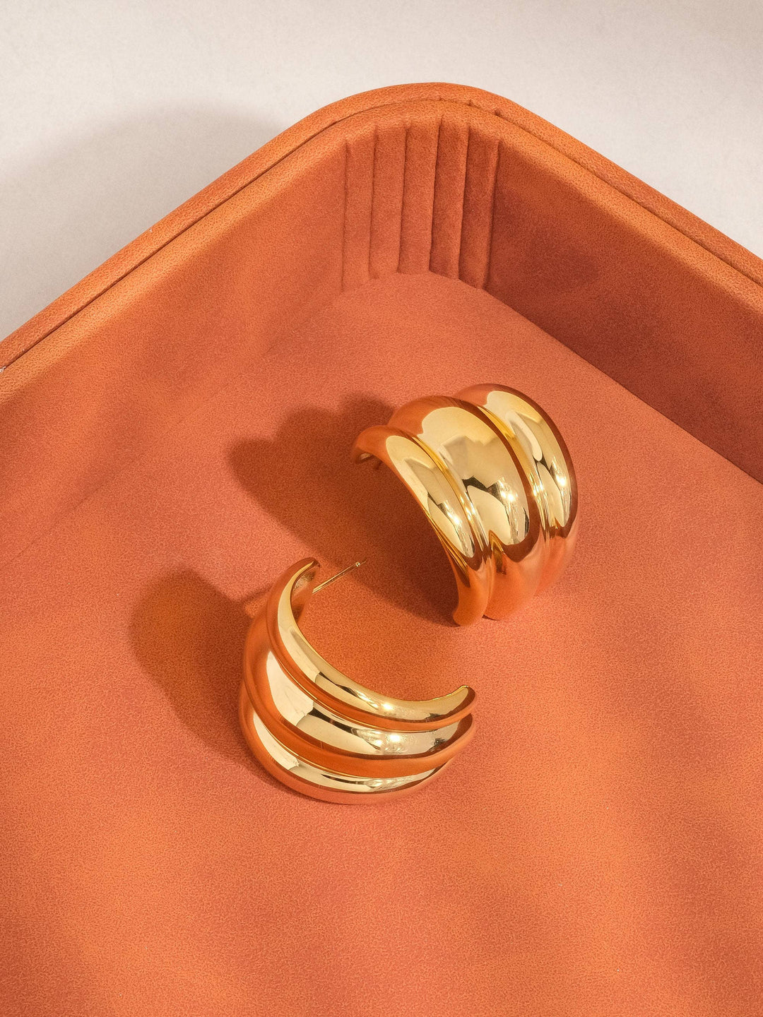 Colton 18K Gold Non-Tarnish Layered Spiral Earring