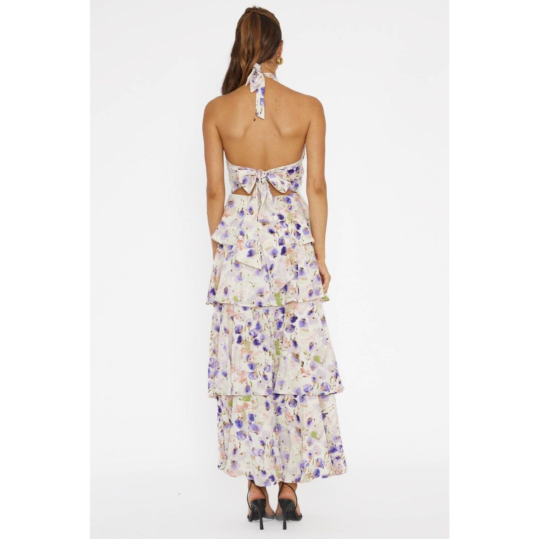 Isabella HALTERNECK TIERED MAXI DRESS