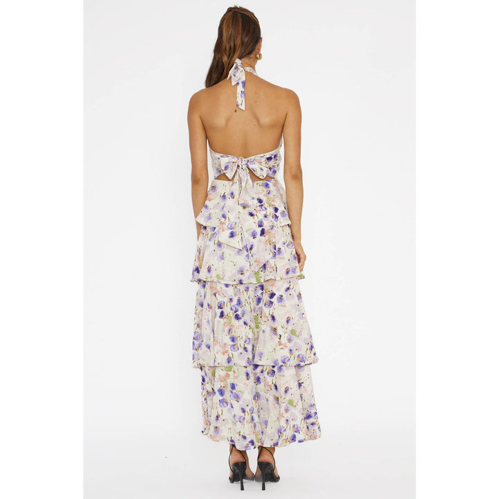 Isabella HALTERNECK TIERED MAXI DRESS