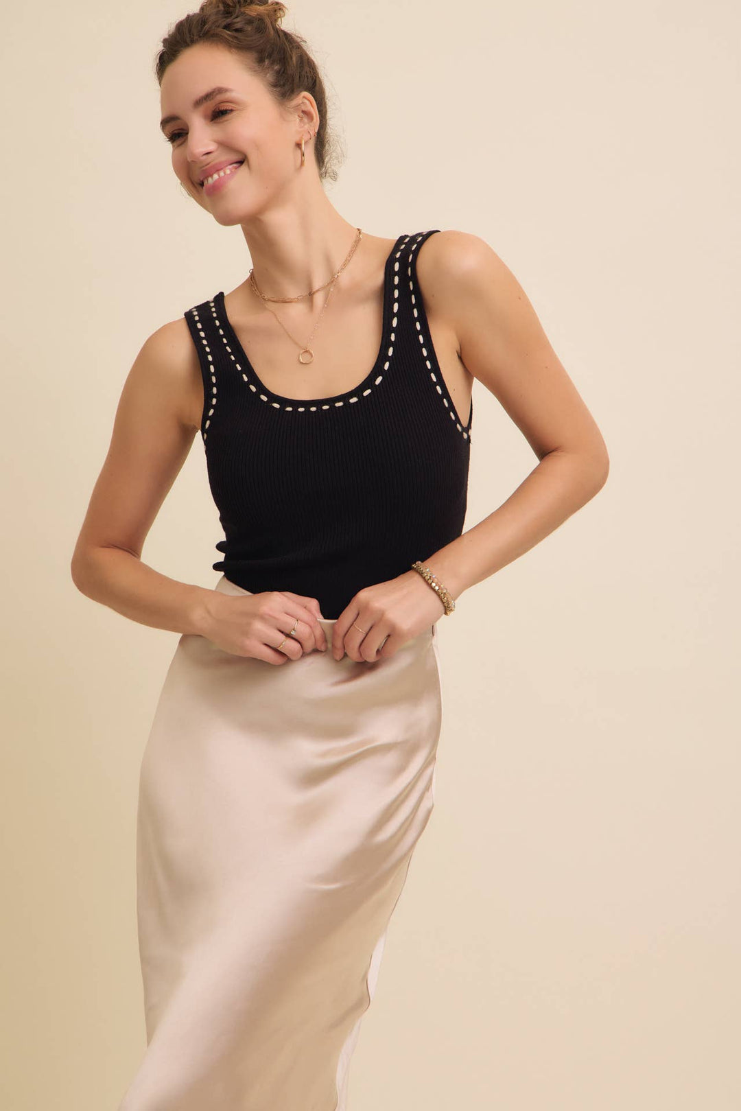 Victoria satin skirt