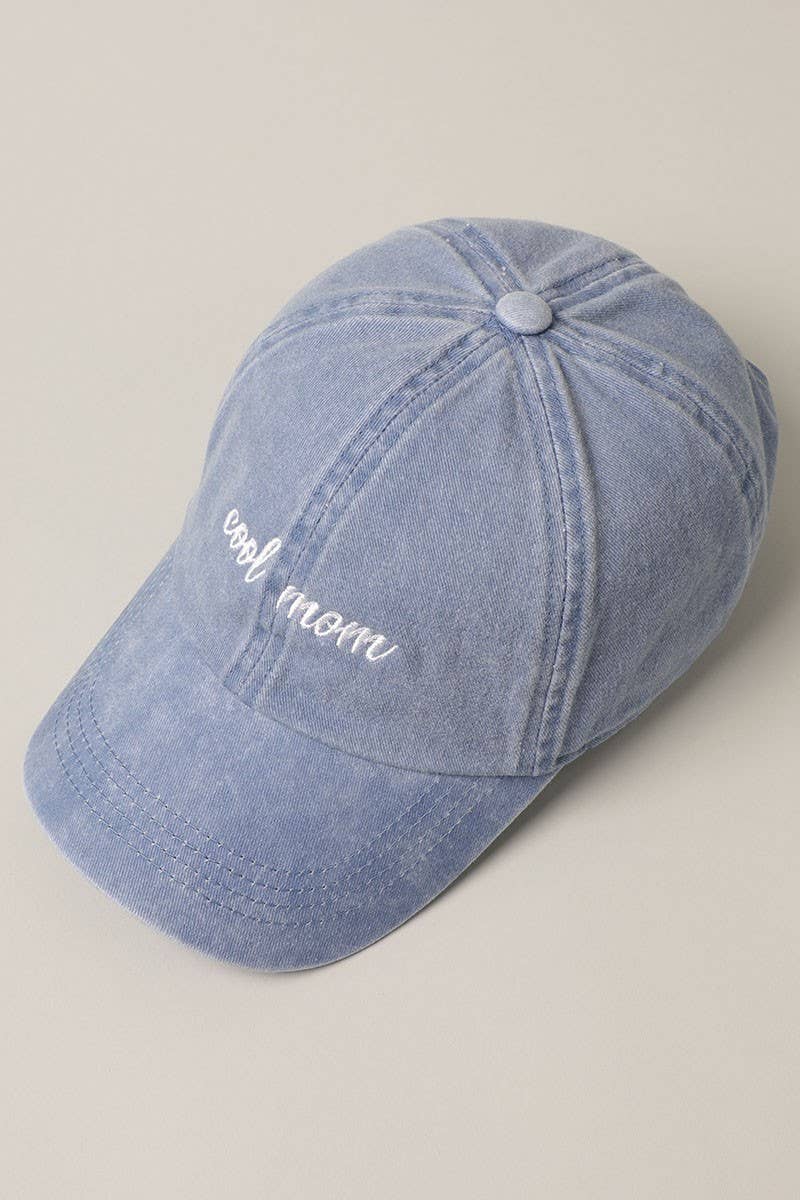 Cool mom Lettering Embroidery Baseball Cap