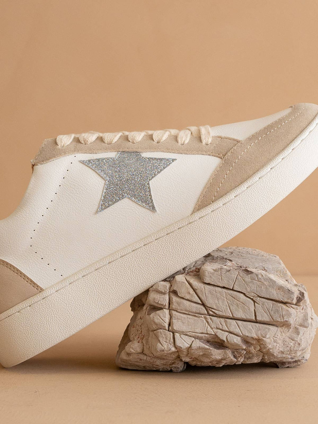 The Irene Taupe | Calfhide Star Sneaker