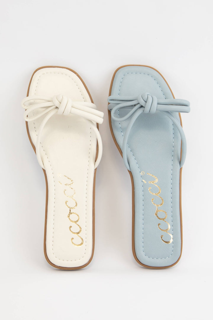 CIARA BOW KNOTTED SLIP ON SANDAL