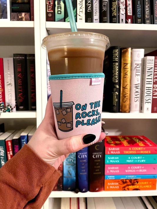 Teal On the Rocks Iced Coffee Drink Sleeve - Small