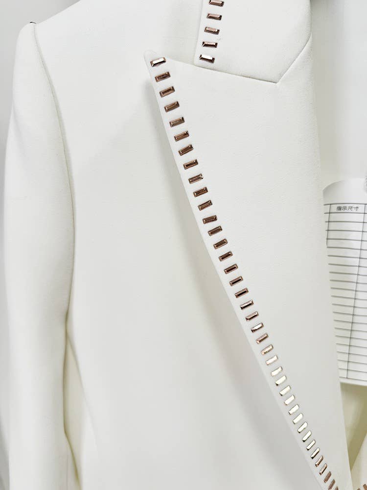 Elisa Diamond-Trim Suit Set