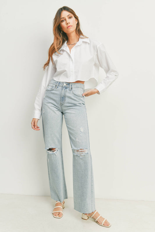 Jessie Ribcage Longer Length Straight Jeans