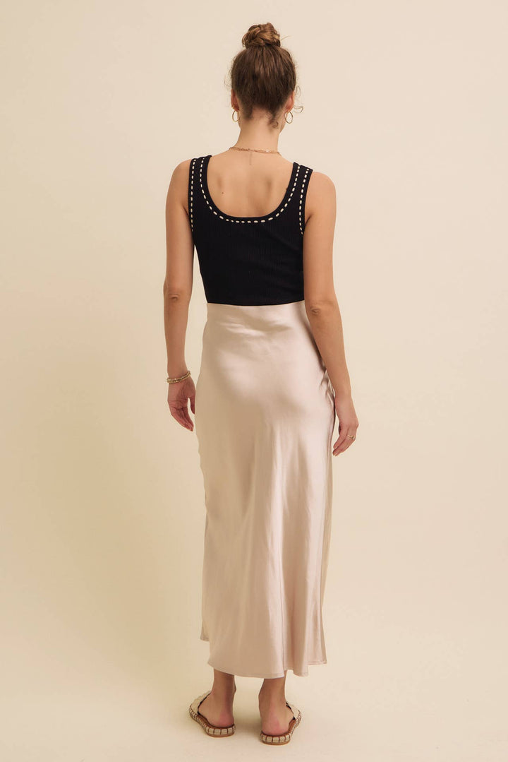 Victoria satin skirt