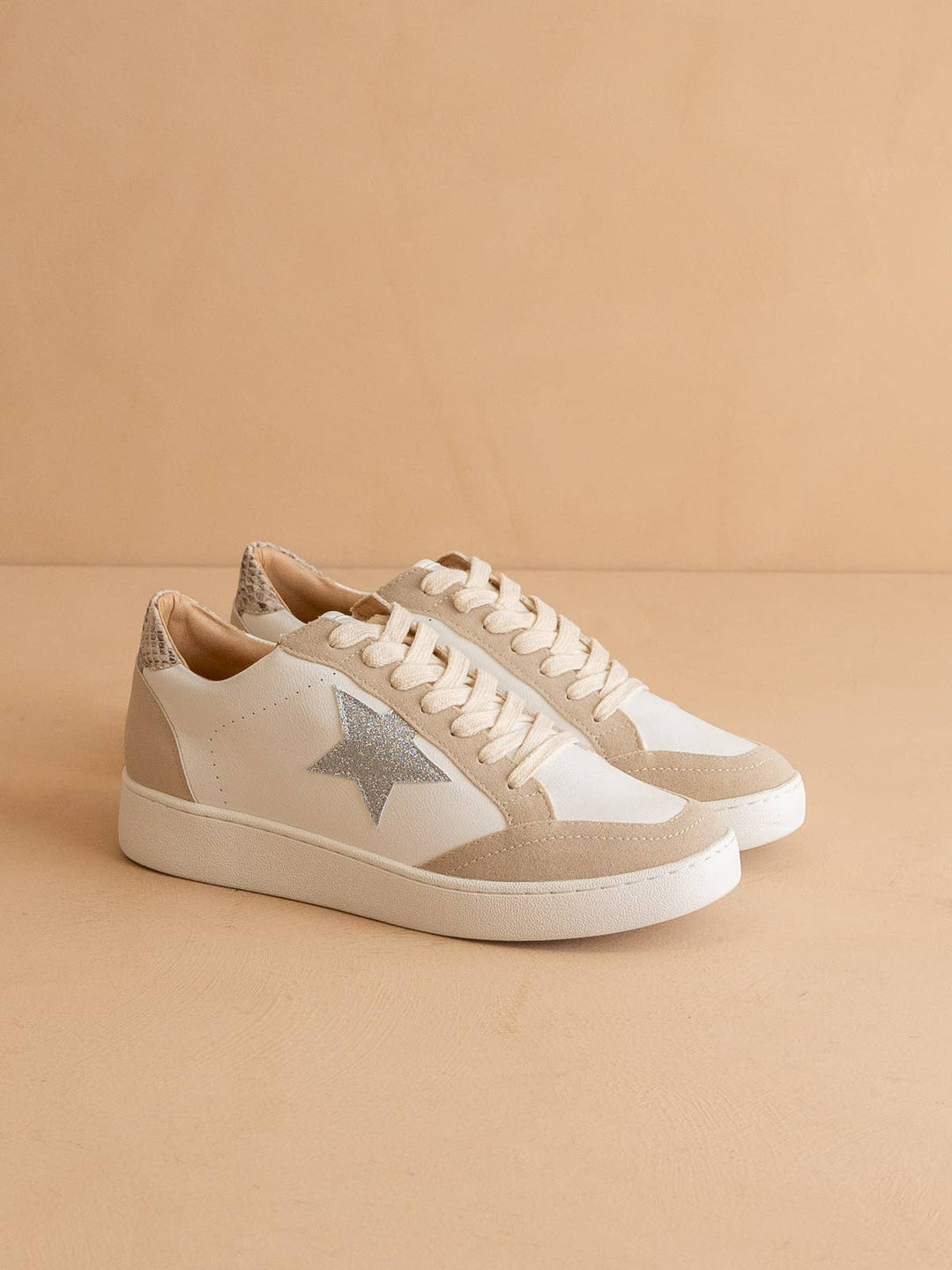 The Irene Taupe | Calfhide Star Sneaker