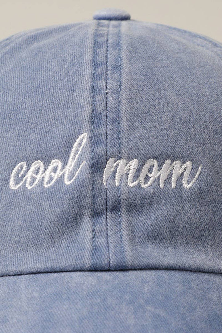 Cool mom Lettering Embroidery Baseball Cap