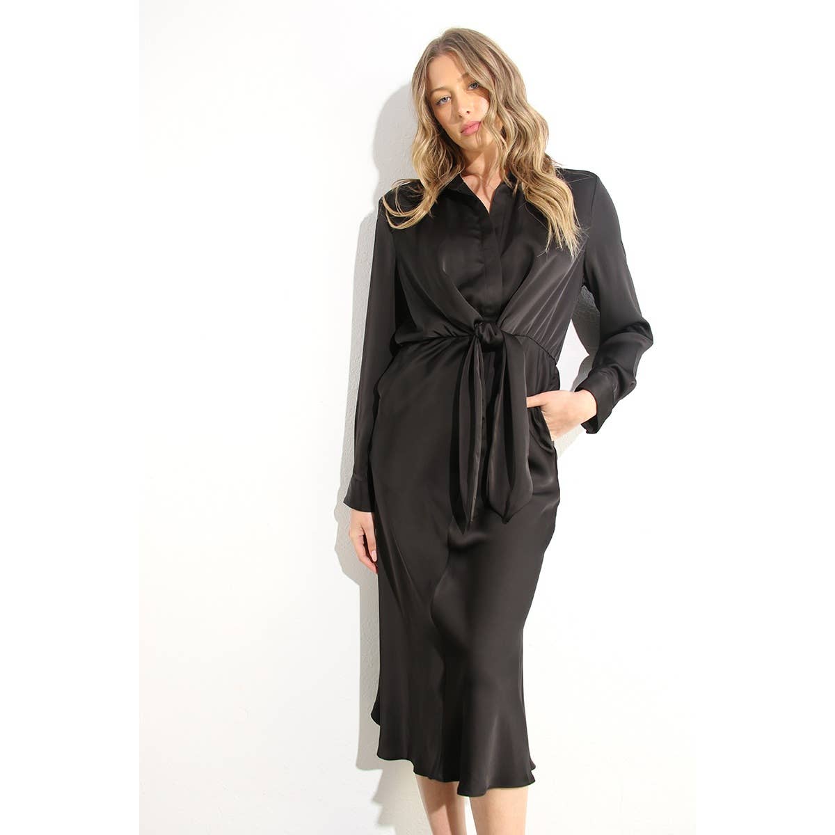 michelle satin dress