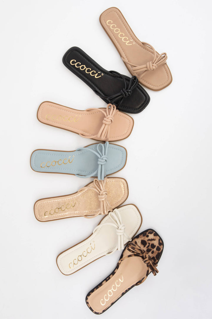 CIARA BOW KNOTTED SLIP ON SANDAL