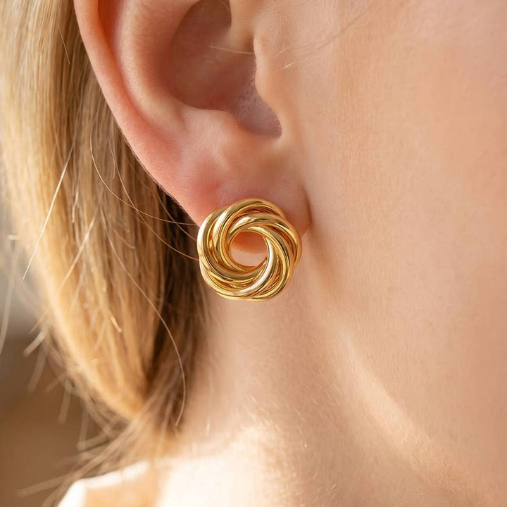 Swirl Knot Statement Earrings
