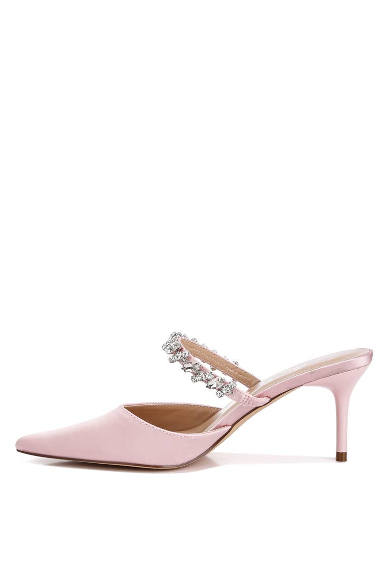 Diamante Stiletto Mules