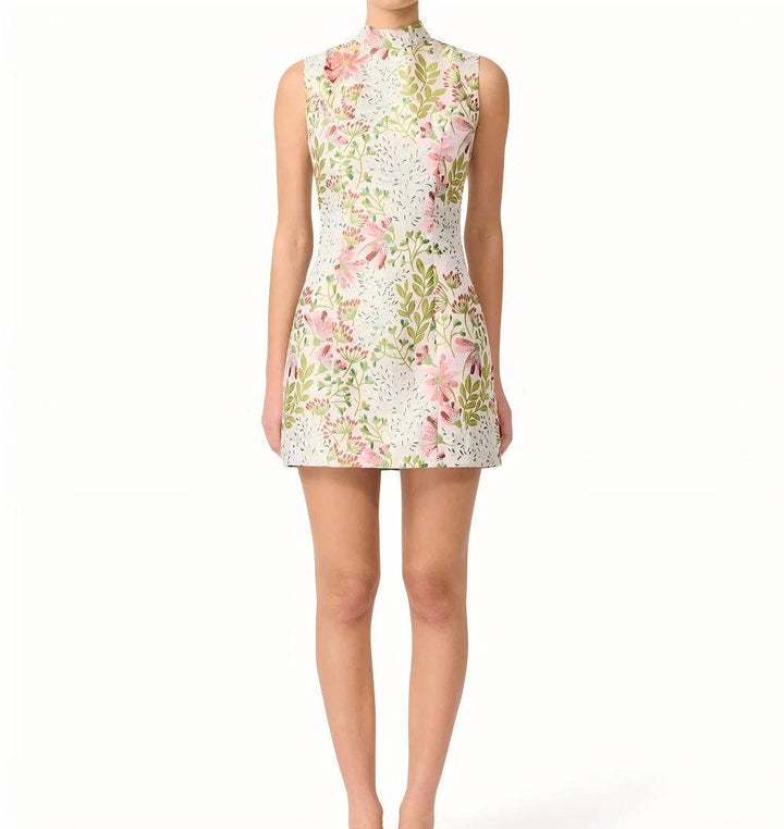 Amber Jacquard Mini Dress