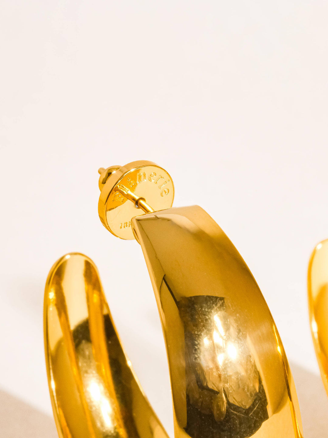 Romée 18K Gold Non-Tarnish Classic C Hoop Earring