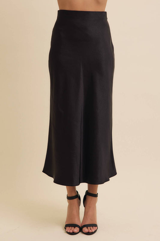 Victoria satin skirt