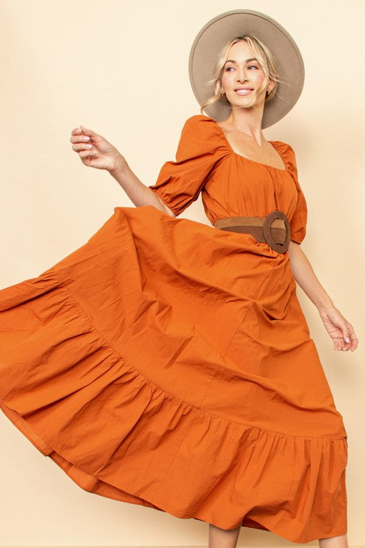 Maria Wide Flare Boho Maxi Dress