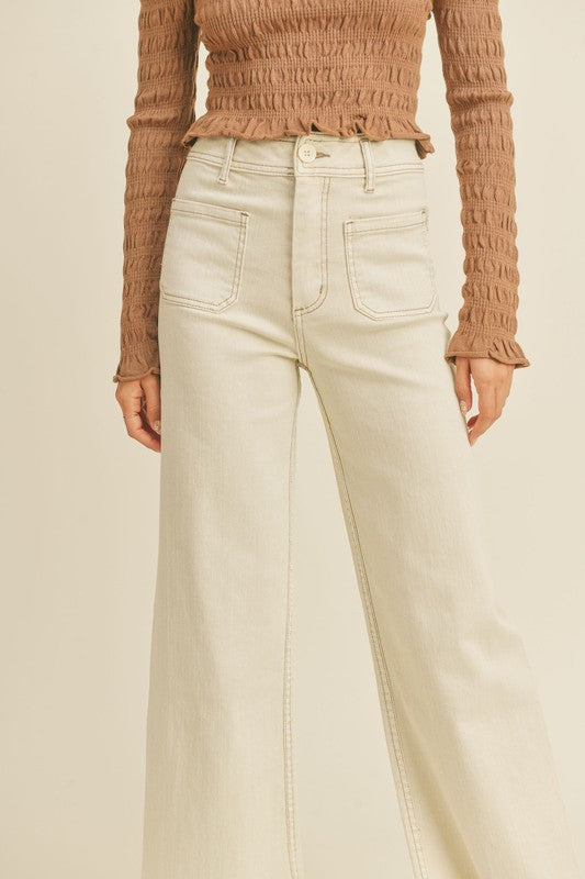 Zoe Straight Wide Leg Pants